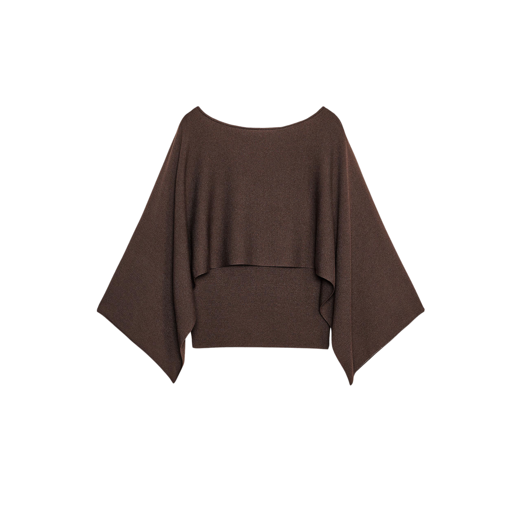 Draped Knit Poncho Top