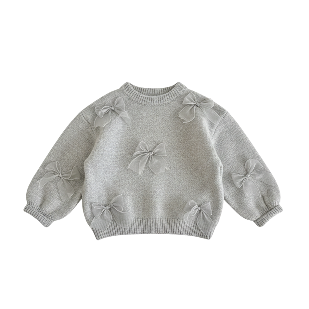 Sweater with Sheer Bow Details