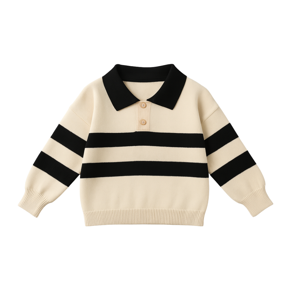 Striped Polo Sweater