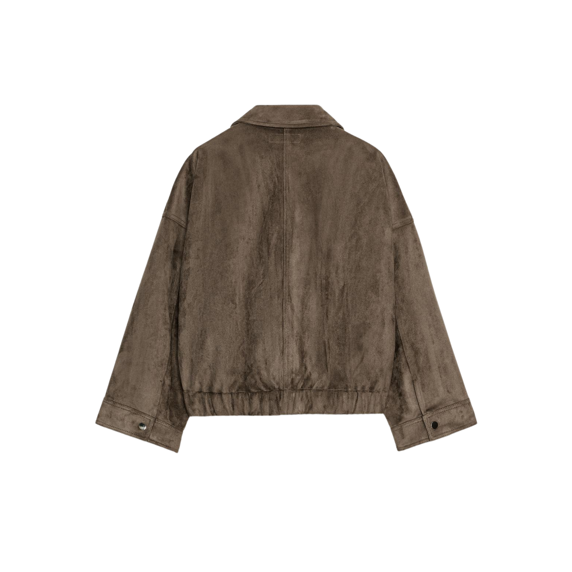 Wildlederjacke mit Reißverschluss