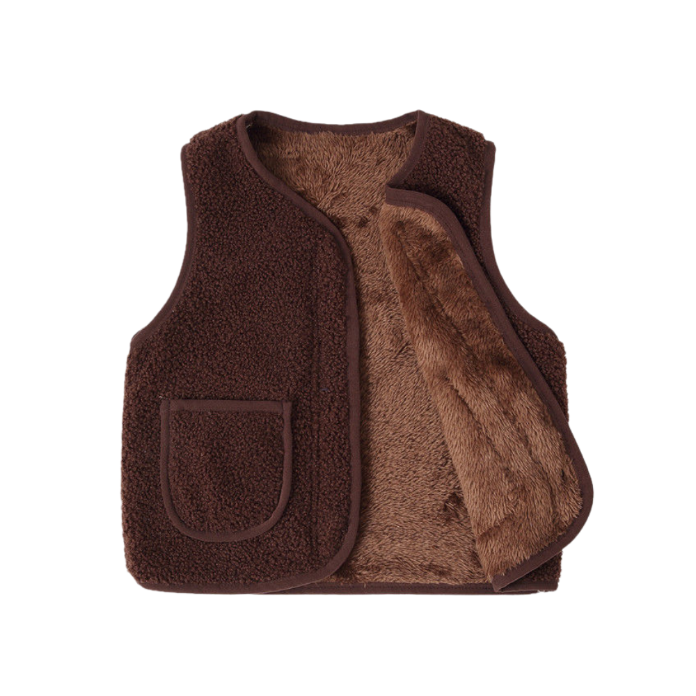 Brown Sherpa Vest