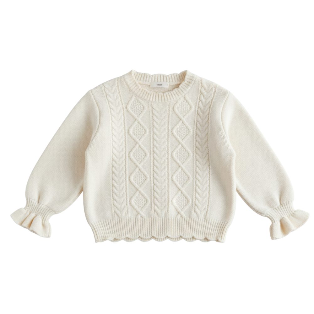 Cream Cable Knit Sweater