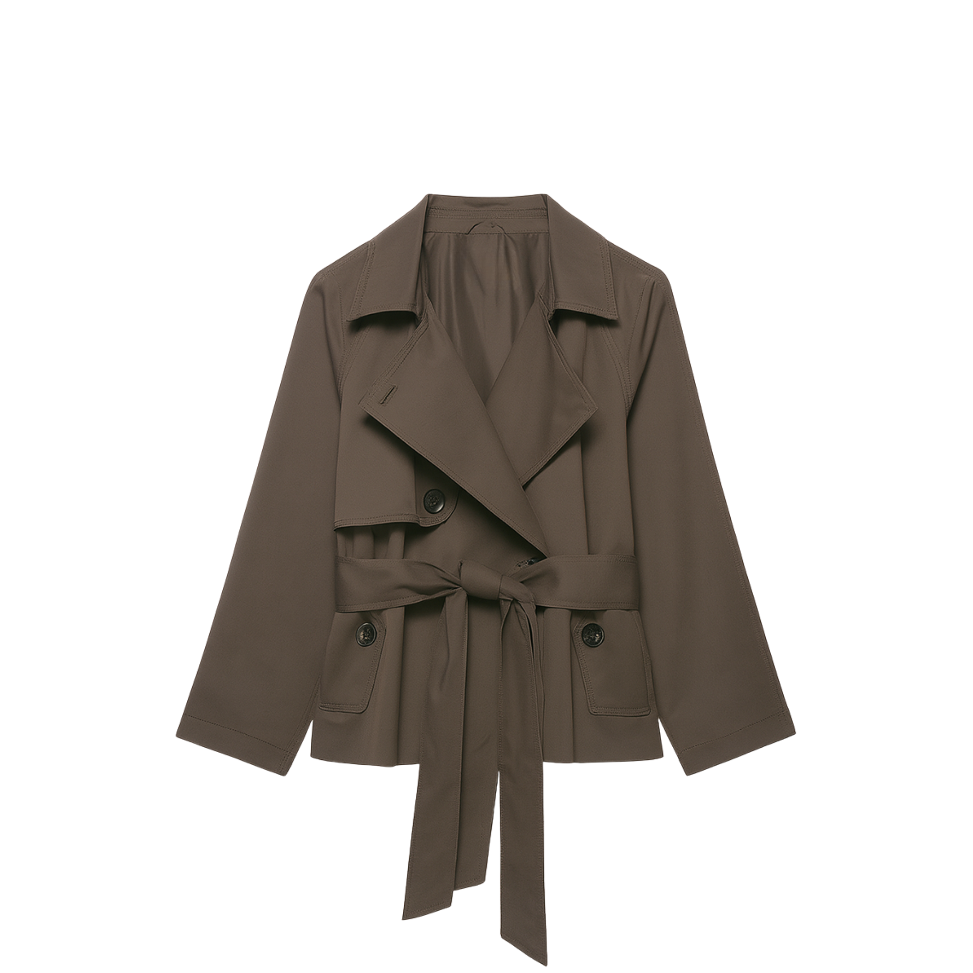 Short Belted Trench Jacket