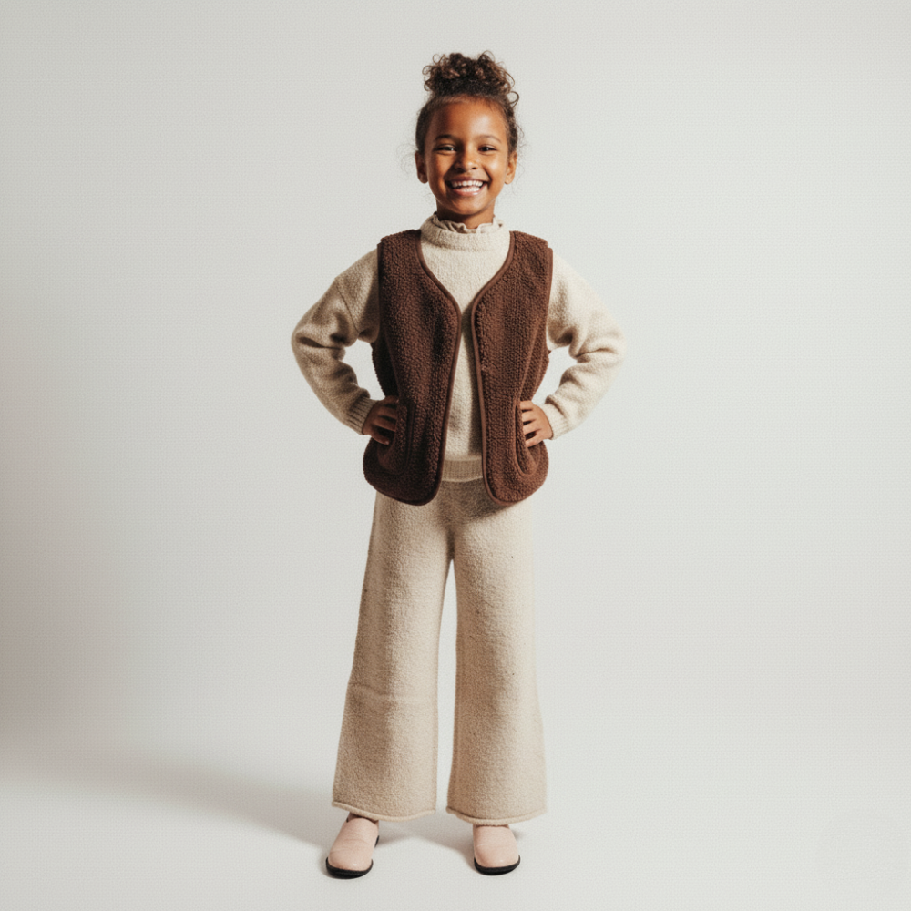 Brown Sherpa Vest