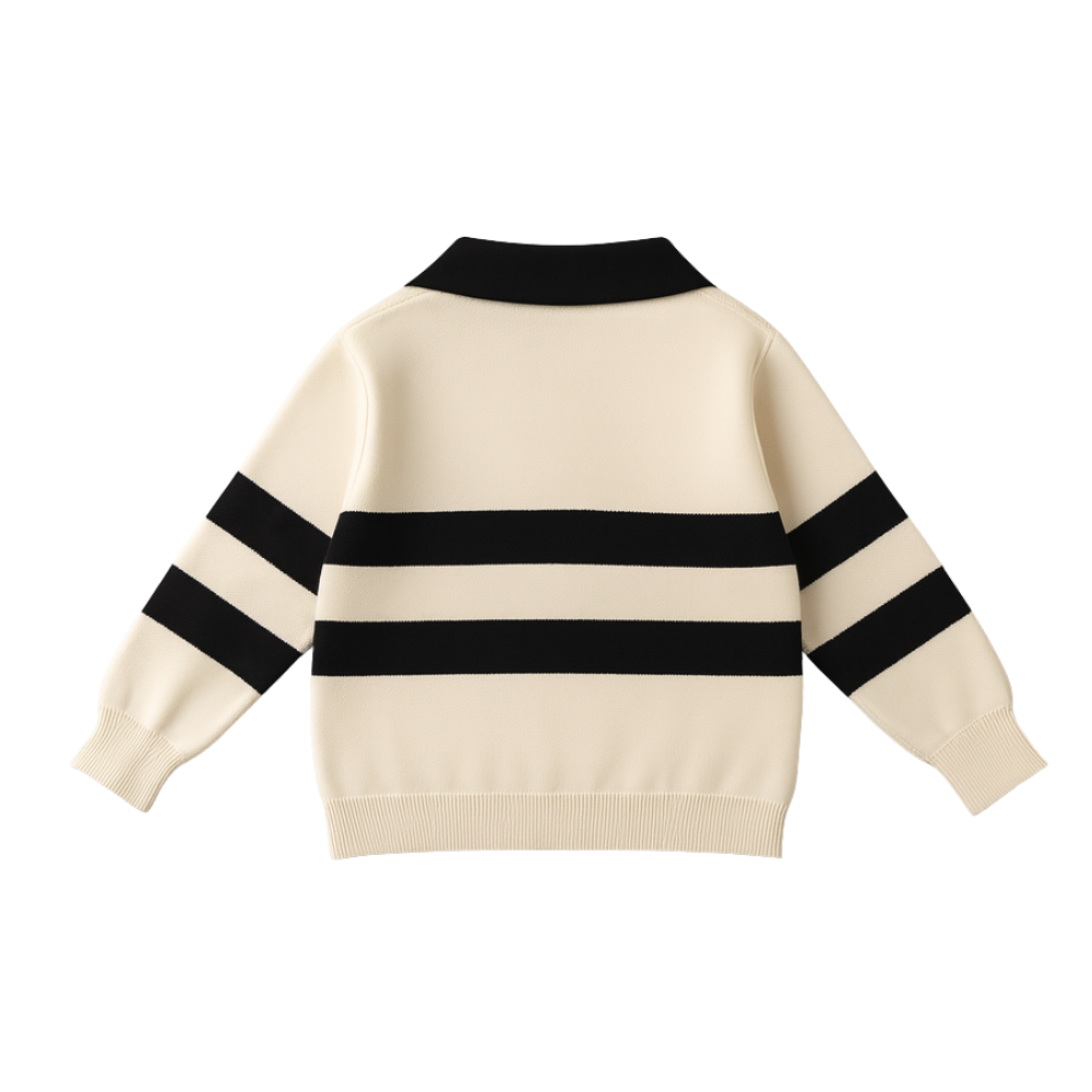 Striped Polo Sweater