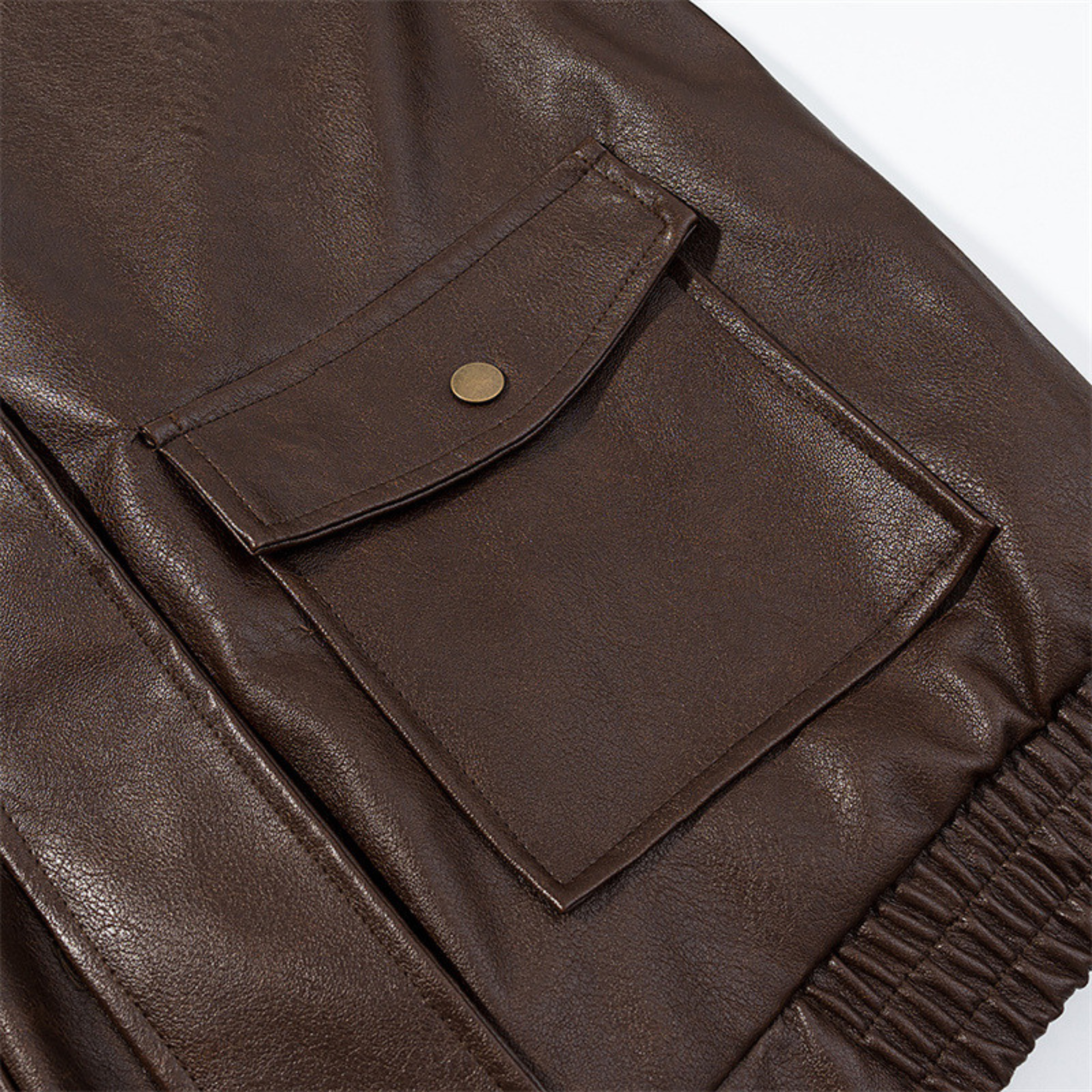 Vegan Leather Utility Jacket