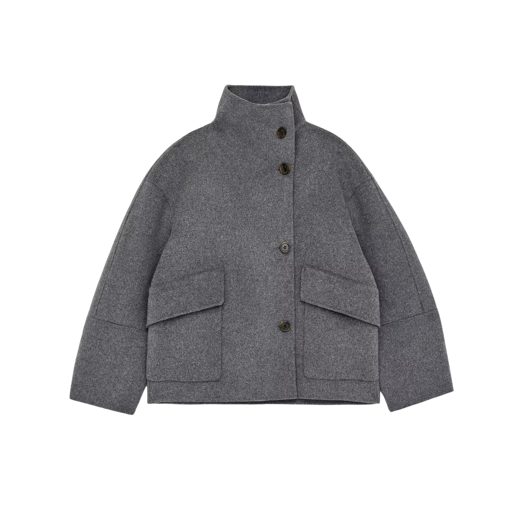 Wool Stand Collar Jacket