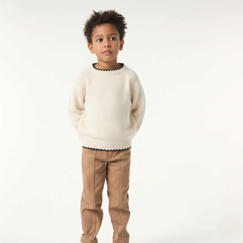 Knitted Contrast Sweater