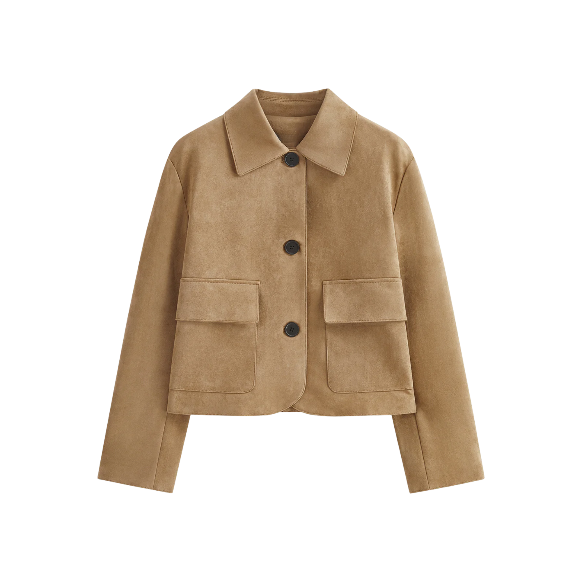 Camel Suede Utility Jacket