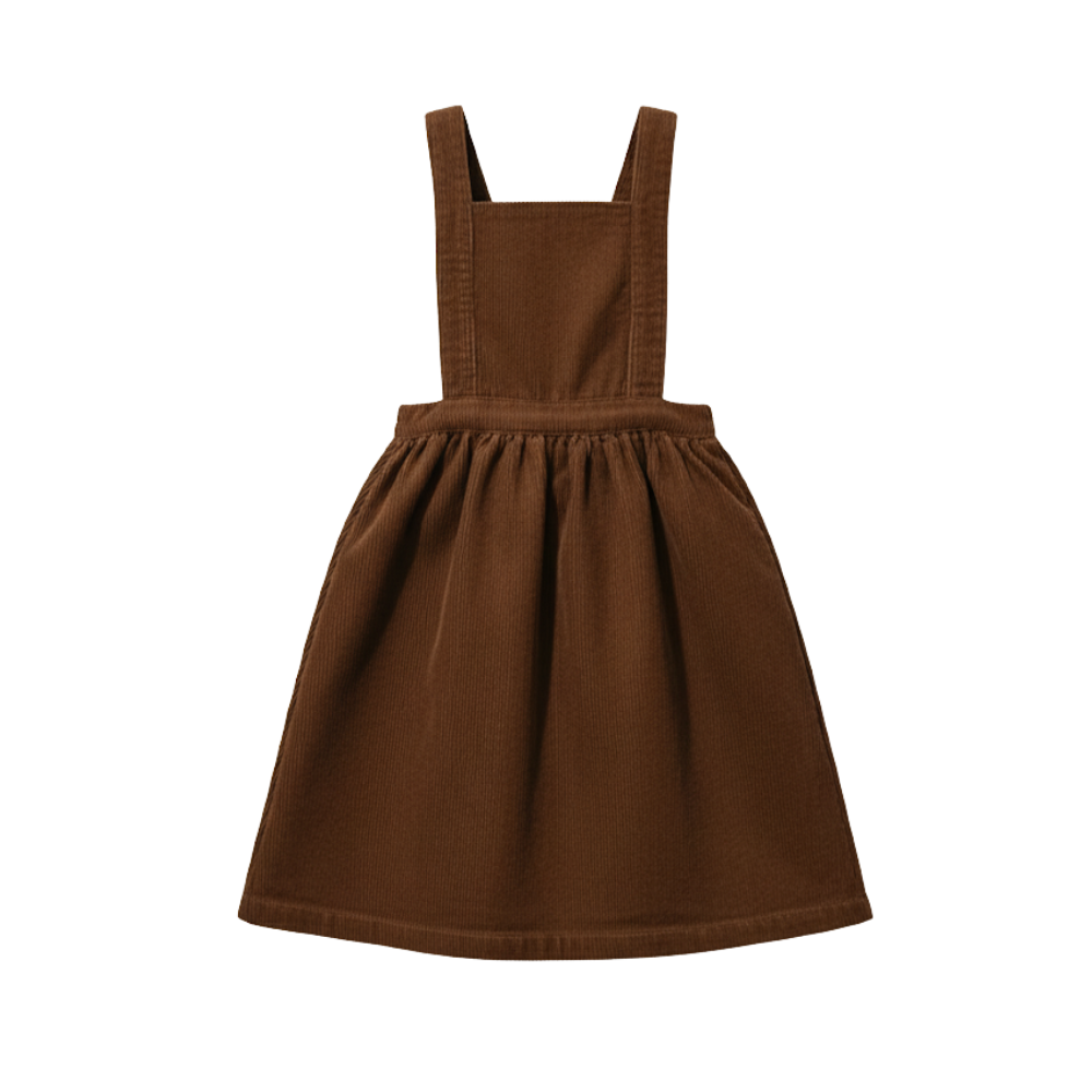 Brown Corduroy Skirt Dress