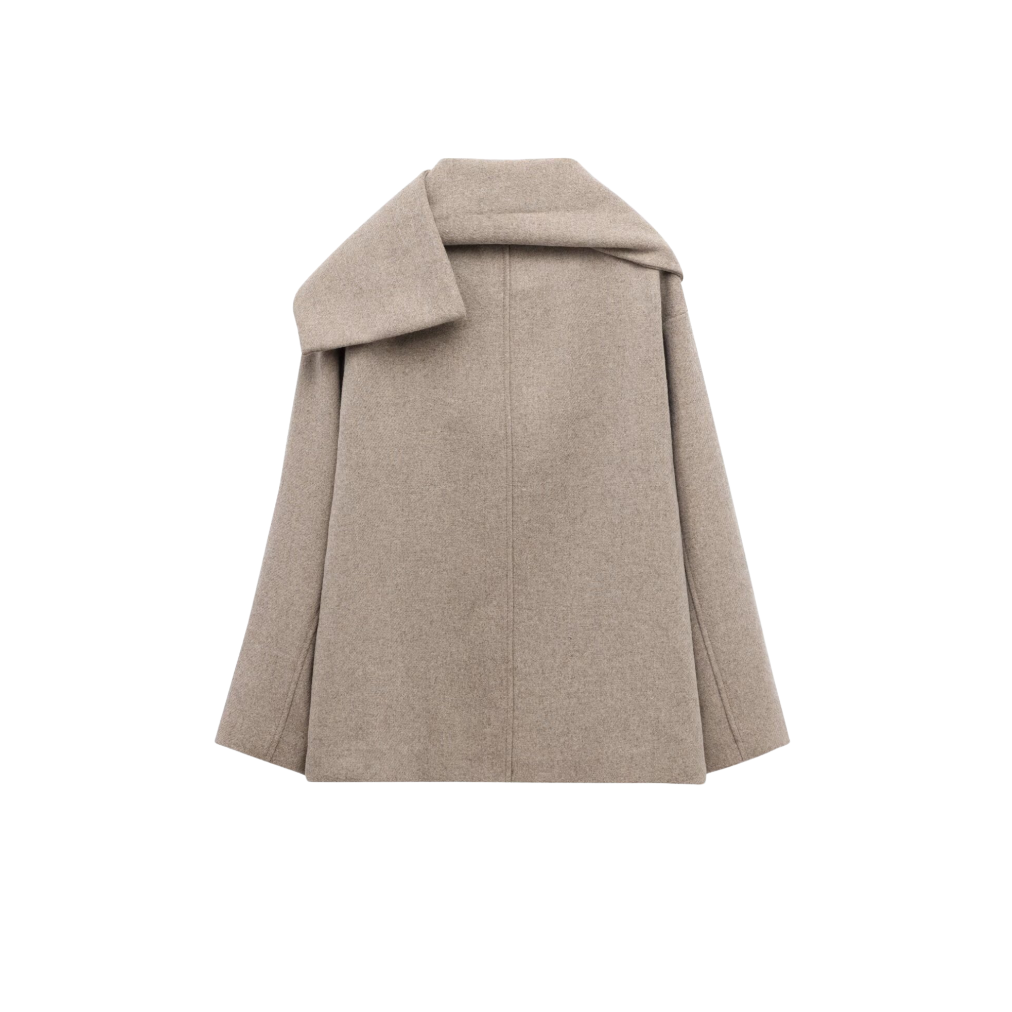 Wool Scarf Collar Coat