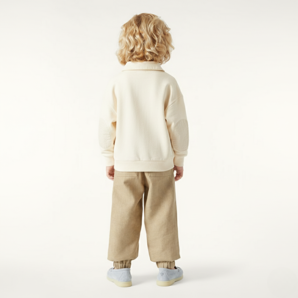 Beige Half Zip Sweater