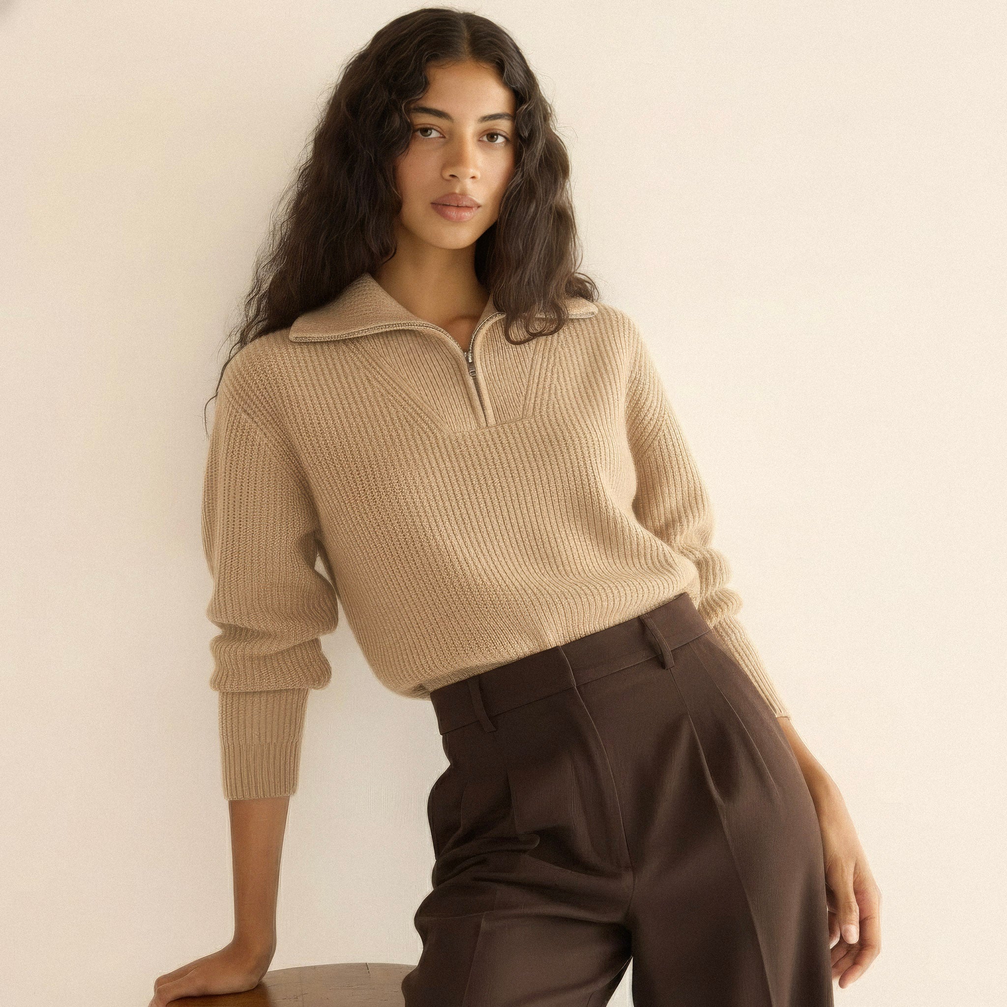Half-Zip Knit Sweater